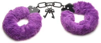 XR Brands - Cuffed In Fur Handboeien - Paars