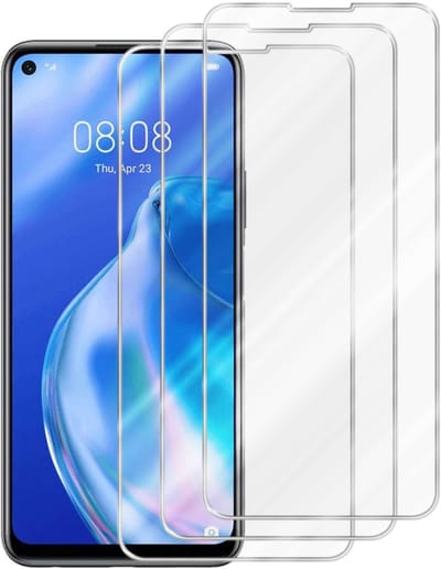 Cadorabo 3x Screenprotector geschikt voor Huawei P40 LITE 5G / NOVA 7 SE - Beschermende Pantser Film in KRISTALHELDER - Getemperd (Tempered) Display beschermend glas in 9H hardheid met 3D Touch