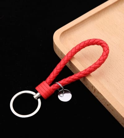 Finnacle - Geef je sleutels een stijlvolle upgrade met de Sleutelhanger - Rood/Zilver - Keychain - Leren - Perfect voor Vaderdag en als chique cadeau!