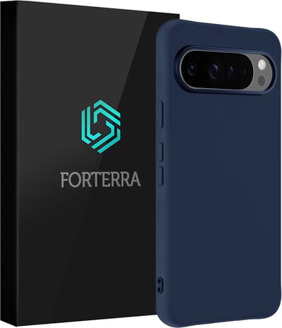 Hoesje Geschikt voor Google Pixel 10 Pro - Sterk & Shockproof - Siliconen Case - Hoes Cover - Donkerblauw