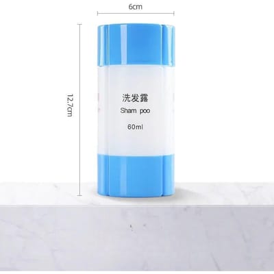 3/4 In 1 Reizen Lotion Dispenser Hervulbare Flessen Set Draagbare Shampoo Douchegel Cosmetische Fles Creatieve Lege Flessen 60ML blauw
