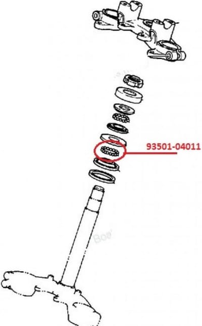 originele bouten en moeren voor motor yamaha 250 ty 1986 tot 1996 93501-04011-00 / 6,3mm nieuw