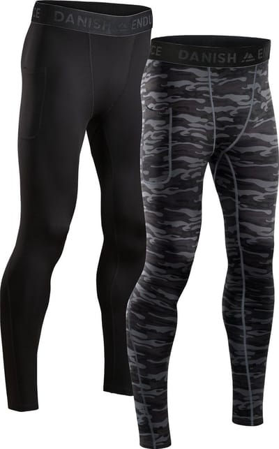 DANISH ENDURANCE Compressiebroeken - Sneldrogende Anti-Schurende Hardloopbroeken - Heren - 2 Paar - XXL