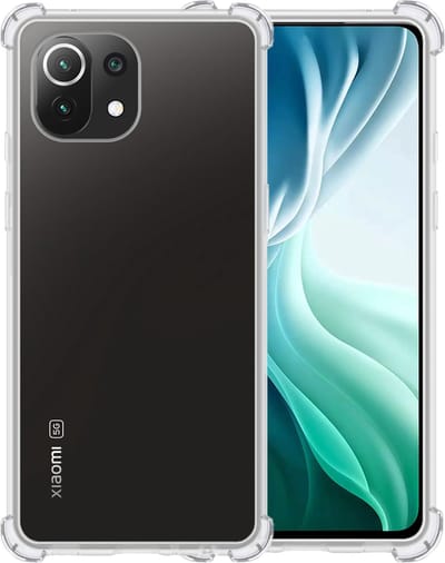 Hoesje - Geschikt voor Xiaomi 11 Lite 5G NE - Sterk & Shockproof - Siliconen Shock Case - Hoes Cover - Telefoonhoes - Transparant