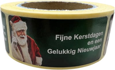 Kerststickers 150 stuks - prettige feestdagen - kerstetiket - sluitzegel - kerstman - chique inpakken