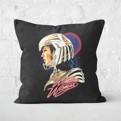 Wonder Woman Retro Neon Square Cushion - 50x50cm - Soft Touch