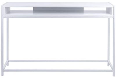 Elegante Witte Bijzettafel van Staal - Multifunctioneel Ontwerp voor Woonkamer en Hal