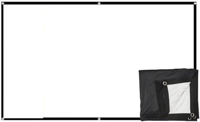 Projectiescherm Met Zwarte Achtergrond - Melkzijden Scherm - High-Definition Buiten - Draagbaar Formaat 1:1 - 60 Inch - Mat Wit