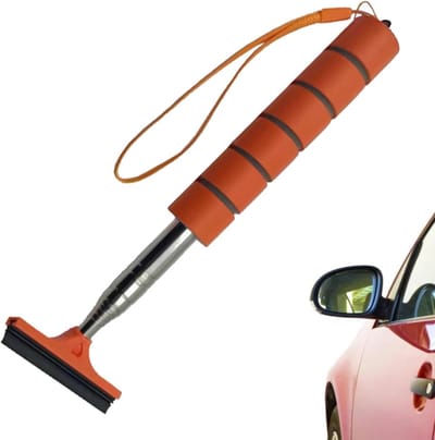 Raamtrekker - Mini Ruitwisser - Auto Reinigen - Intrekbaar Ontwerp - 98 cm Uitschuifbaar - Oranje