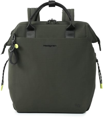 Hedgren ORIZURU Rugzak 15-inch met laptopvak – 180° opening – Waterafstotend gerecycled materiaal – Smart sleeve – Black Ink