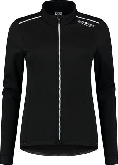 21Virages Aurora fietsjack windprotect Dames Zwart Wit - S