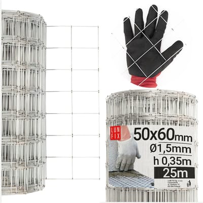 LUN FIX - Wapenningsnet 50x60 muurwanden fi1,5mm 0,35x25m