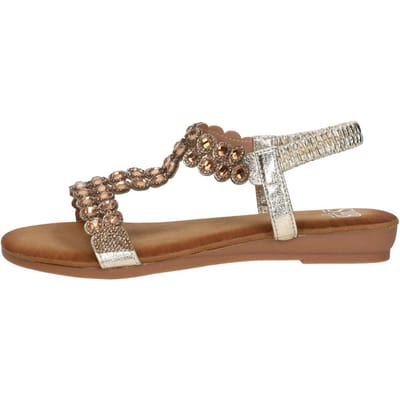 SUB55 Sandalen Plat Sandalen Plat - Taupe - Maat 37