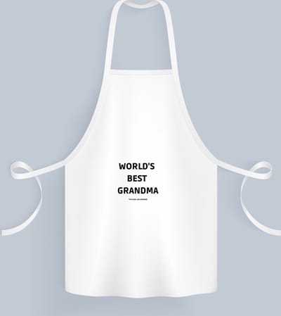 Akyol - world's best grandma it's true we checked Keukenschort - Oma - werelds beste oma - verjaardag - cadeautje voor oma - oma artikelen - kado - geschenk - 82 bij 71 cm