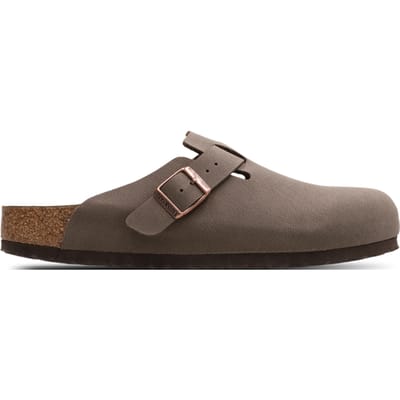 Birkenstock Boston Slippers en Sandalen Dames - Bruin - Maat 38 - Nubuck