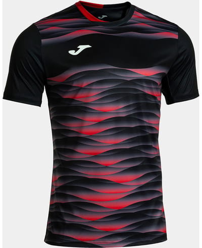 Joma Tiger VII Shirt Korte Mouw Heren - Zwart / Rood | Maat: L