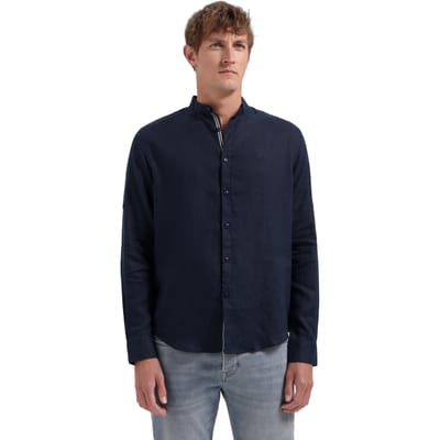 Dstrezzed Ds-andru Mao Shirt Dk. Navy Size: L | Casual Shirts Outlet | Heren | Blauw