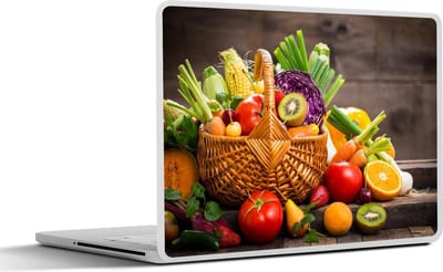Laptop sticker - 10.1 inch - Fruitmand - Fruit - Groente - 25x18cm - Laptopstickers - Laptop skin - Cover