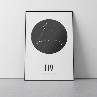 MOODZ design - Geboorteposter E - A4 formaat - kraamcadeau