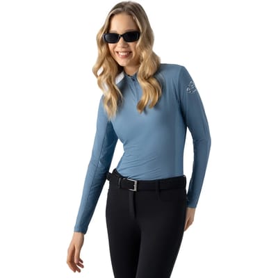 Ruitershirt 3/4 Zip dames Equiline Eqedison