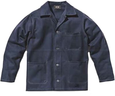 SIR SAFETY FUSTIAN Stof Werkjas HEREN Veiligheidsjas Donkerblauw - Sanforized Katoen - Vierknoopsluiting - Meerdere Zakken