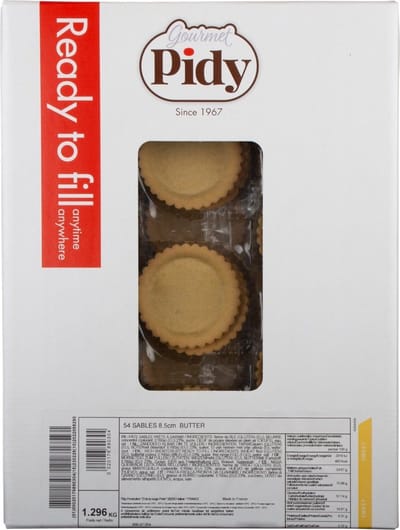 Pidy Tartelettes sables 8.5 cm - Doos 54 stuks
