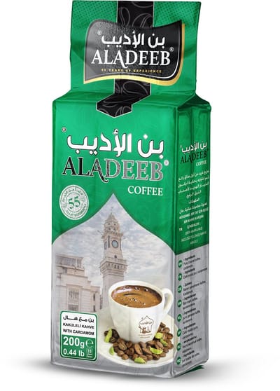 Aladeeb Premium - Turkse Koffie - Met Kardemom - Medium Geroosterd - 200 gr