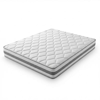 HAUSS SPOLE Matras 140x190 cm - Pocketveringmatras met 7 Zones en Comfortschuim - Ergonomische Ondersteuning - 25 cm Hoog - Wit