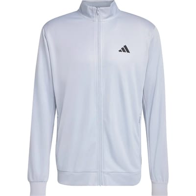 Adidas Workout Essentials All-set 3 Stripes Knit Sweatshirt Met Rits Grijs S Man