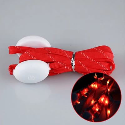 CHPN - Veters met LED verlichting - Lichtgevende veters - Rood licht - Opvallende veters - 70CM - Ronde veters - Coole veters - Werkt op batterijen - 1 paar