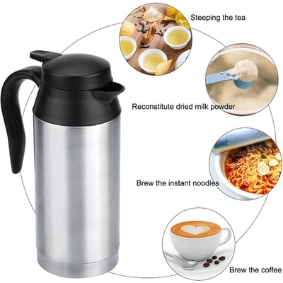 12V 750ml Auto Draagbare Elektrische Reis Verwarmingsbeker Koffie Thee Koken Mok Ketel