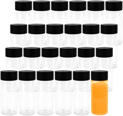 Cosensi- Plastic Juice Bottles 24 Stuks - 300ml - Voedselveilig Plastic - Doppen met Schroefdraad - Lichtgewicht en Draagbaar - 142 x 57mm - Drankfles