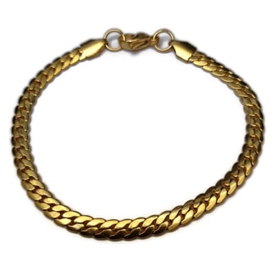 Aramat Jewels | Armbanden | RVS Platte Gourmet Schakel Armband in Staal | | | |5mm | Staal | Volwassenen | Verkleurd niet