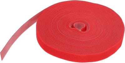 Allecta - Haak- en lusbanden 2 cm x 165 cm, verstelbaar, rood - kabelriemen, bundelen, opslag.