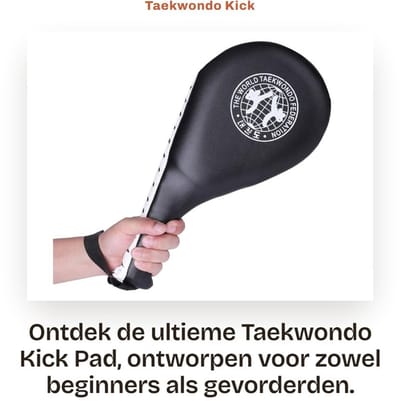 Dailygoods- Taekwondo Pad Duurzaam - Double Kicking Pad - Training Pad - Kickboksen - Karate - Afmetingen 39 x 19,6 x 5 cm - Kickpad