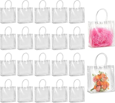 Transparante Handtas Geschenkdoos – Luxe Cadeaubox met Handvat – Herbruikbare PVC Geschenkverpakking – Voor Bruiloft, Feest, Cadeaus & Presentaties