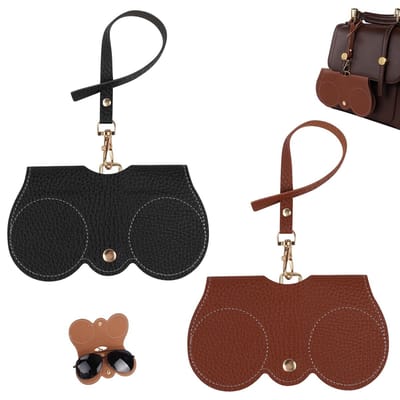 Dailygoody - Zachte lederen zonnebril tas - Zonnebril etui met