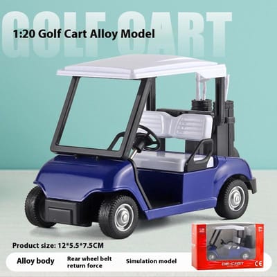 Miniature 1:Modèle de Voiturette de Golf à l'Échelle 20 avec Ressorts Rétro, Véhicule Jouet pour Enfants pour Salle de Jeux & Amusant en Plein Air white