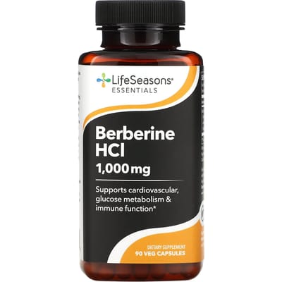 Berbérine HCl, 90 Gélules Végétales (333 mg par gélule)
