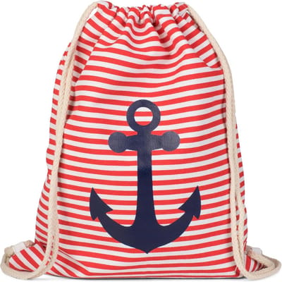 Sporttas rugzak met maritiem ontwerp, strepen en ankerprint - Unisex