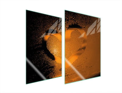TMK ArtDeko Serie - Glazen Beschermplaat - 2x35x52 cm - Hartvorm
