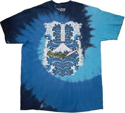 Nick Mason's Saucerful Of Secrets - Hokusai Wave Dip Dye Heren T-shirt - XL - Blauw