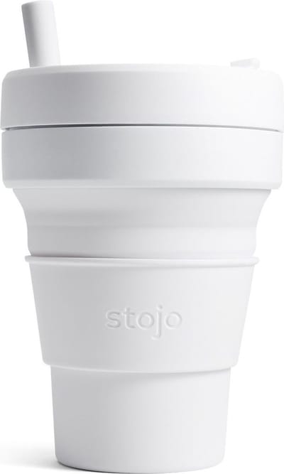 Stojo - Biggie Cup - Koffie / Theebeker - 470 ml - Herbruikbaar - Opvouwbaar - Quartz