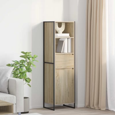 vidaXL - Boekenkast - Sonoma - 43 - x - 36 - x - 150.5 - cm - Bewerkt - hout