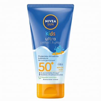 NIVEA SUN Kids Protect & Hydrate Zonnebrand - SPF 50+ - Zonnecéme - Hydrateert - Waterbestendig - 150 ml - Zonnebrandcréme