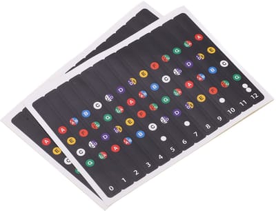 Dailygoods- Ukelele Toetsstickers Lichtgewicht PVC - Duurzaam - Stabiel - Vingergids voor Beginners - Akkoorden - Geen Schade - Ukelele Stickers