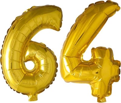 Folieballon nr. 64 Goud 41cm