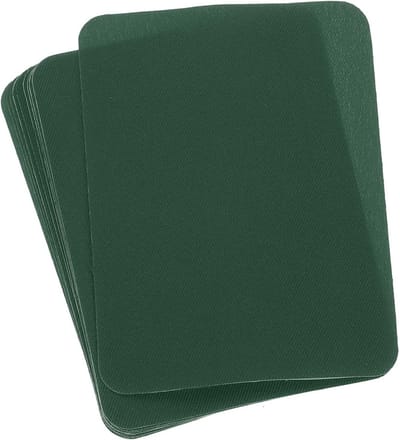 10x Donkergroene Strijkpatches voor Kledingreparatie en Decoratie - Wasbaar Stof Strijklappen