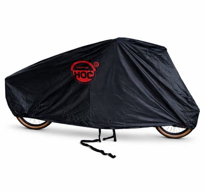 CUHOC Red Label Bakfietshoes – Waterafstotend 210D Oxford – Voor Extra Grote Bakfiets met Huif – Geschikt voor Babboe Big, Curve en Cargo modellen – tot 275 cm – Beschermhoes tegen Regen, Stof en UV