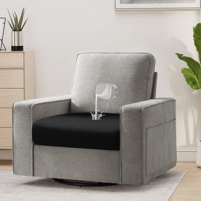 Qelus Bankhoezen, 100% Waterdichte Jacquard Stretch-Zitkussenhoezen Voor 1-Zitsbanken, Rekbare Bankbeschermers, L-Vormige Chaise Longues En Alle Soorten Banken Met Elastische Onderkant (Zwart)